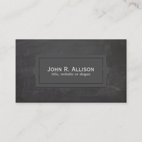 Black Vintage Rustic Plaque Style Business Card