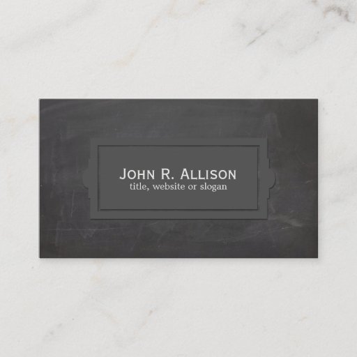 Customizable Black Vintage Rustic Plaque Style Business Card Template