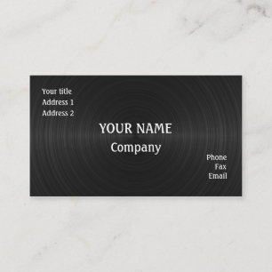 Black vinyl business card