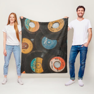 Black Vinyl Classic Records Fleece Blanket