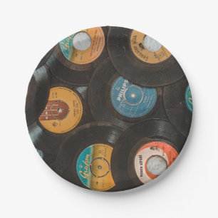 Black Vinyl Classic Records Paper Plates
