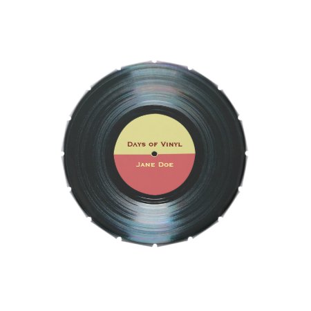 Black Vinyl Music Record Label Candy Tin