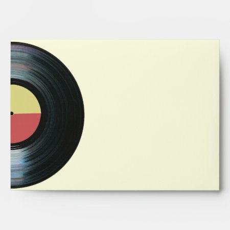 Black Vinyl Music Record Label Envelope
