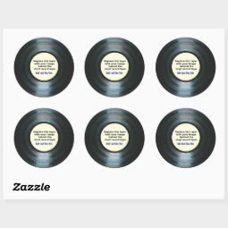 Black Vinyl Music Record Label With Your Photo | Zazzle