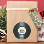 Black Vinyl Music Record Label With Your Photo at Zazzle