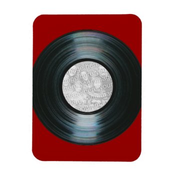 Black Vinyl Record Effect Custom Photo Magnet by DigitalDreambuilder at Zazzle