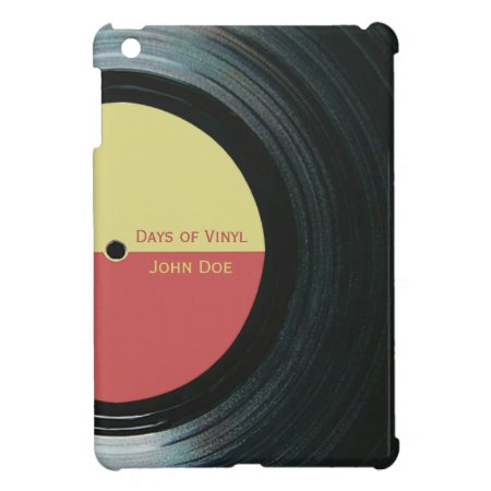 Black Vinyl Record With Label Ipad Mini Case