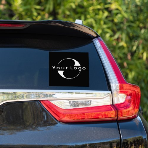 Black Vinyl square Business Logo Car Window Bumper Sticker
