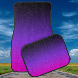 Black Violet and Neon Pink Ombre Car Floor Mat