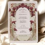 Black Violet Calla Lily Wedding Art Nouveau Mucha Invitation<br><div class="desc">Celebrate your wedding in style with these gorgeous Alphonse Mucha-themed wedding invitations. The design features a stunning floral Art Nouveau black and purple calla lily theme inspired by the works of the famous artist and designer. The invitations are personalizable, so you can add your own special touch to make them...</div>