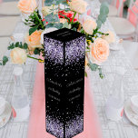 Black violet glitter elegant birthday wine box<br><div class="desc">A classic black background. Decorated with violet faux glitter.  Personalize and add a name,  age and the date.</div>