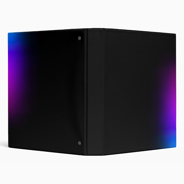 Black Violet Gradient Glow 3 Ring Binder (Background)