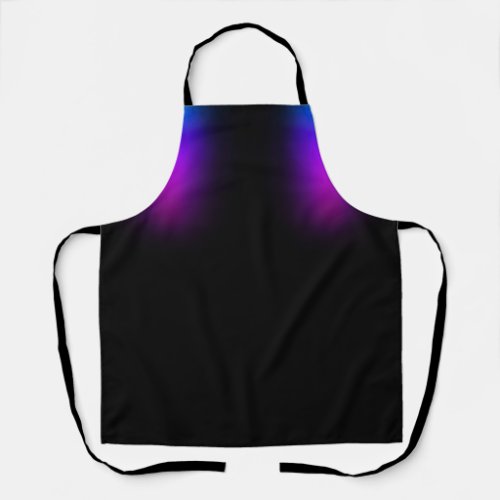 Black Violet Gradient Glow Apron