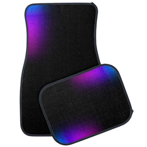 Black Violet Gradient Glow Car Floor Mat