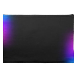 Black Violet Gradient Glow Cloth Placemat