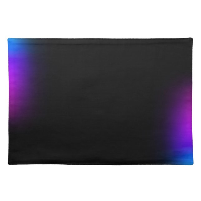Black Violet Gradient Glow Cloth Placemat (Front)