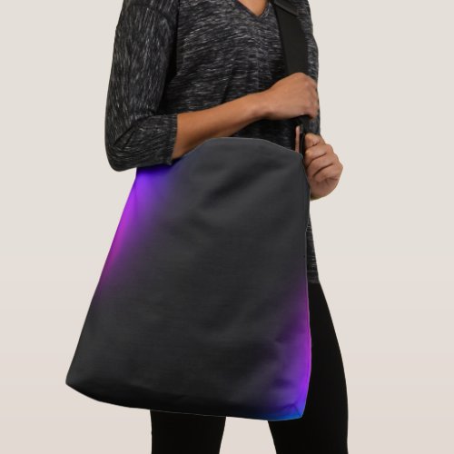 Black Violet Gradient Glow Crossbody Bag