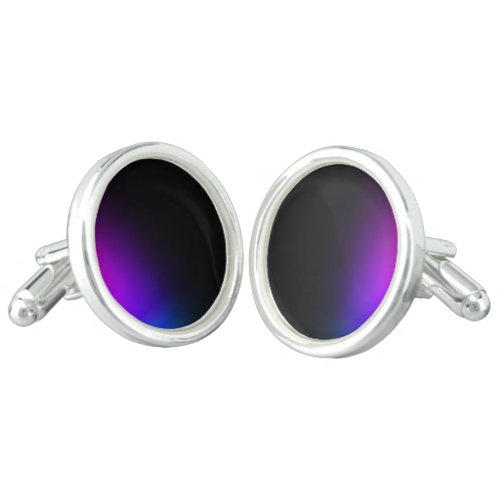 Black Violet Gradient Glow Cufflinks