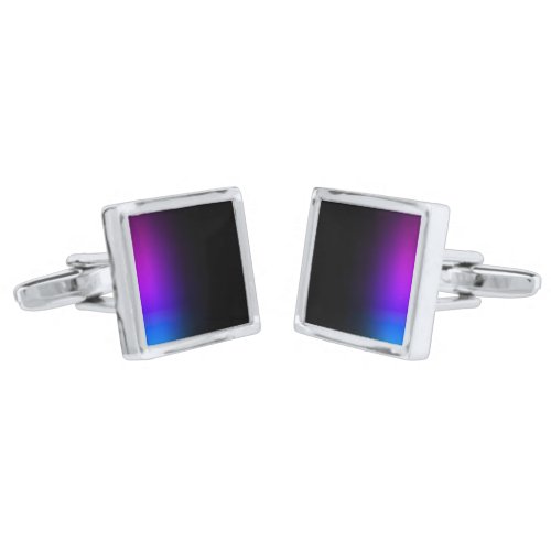 Black Violet Gradient Glow Cufflinks