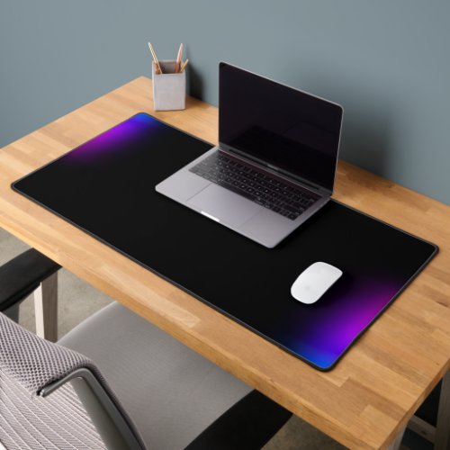 Black Violet Gradient Glow Desk Mat