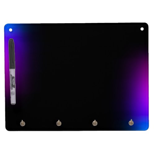 Black Violet Gradient Glow Dry Erase Board With Keychain Holder