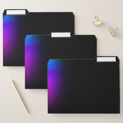 Black Violet Gradient Glow File Folder