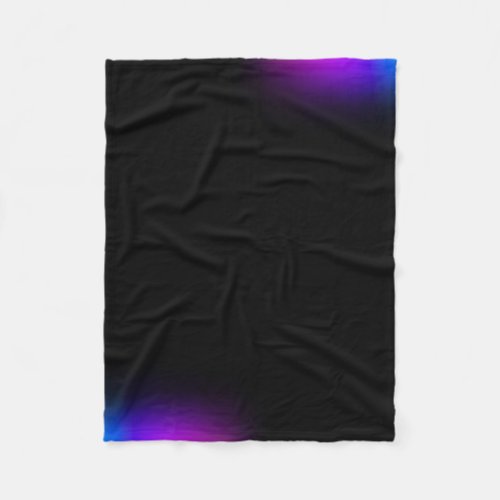 Black Violet Gradient Glow Fleece Blanket
