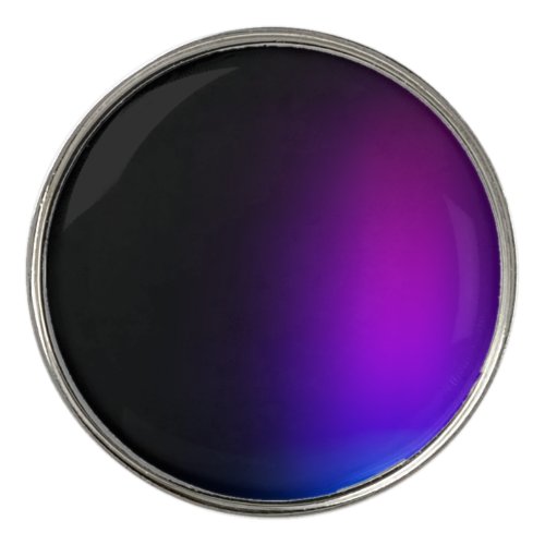 Black Violet Gradient Glow Golf Ball Marker