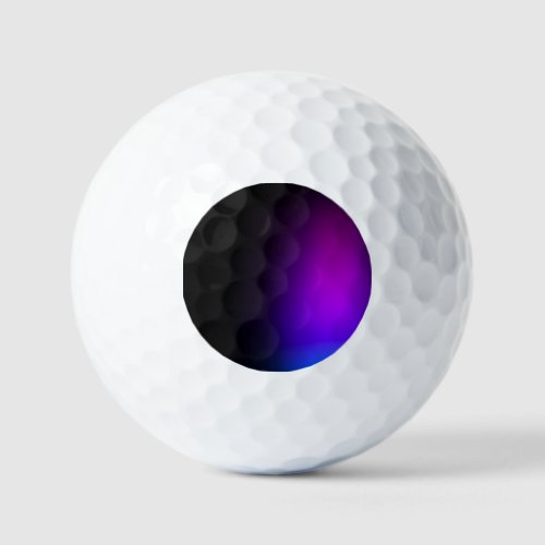 Black Violet Gradient Glow Golf Balls