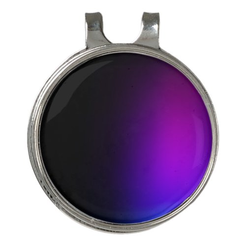 Black Violet Gradient Glow Golf Hat Clip