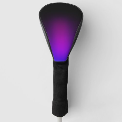 Black Violet Gradient Glow Golf Head Cover