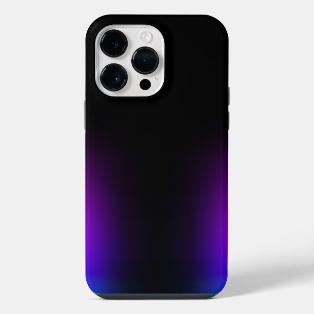Black Violet Gradient Glow Iphone Case (Back)