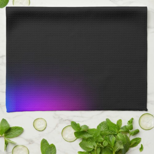 Black Violet Gradient Glow Kitchen Towel