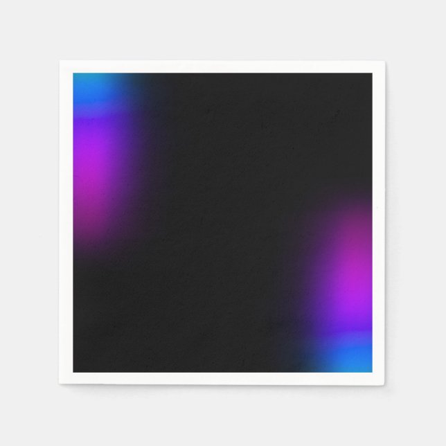 Black Violet Gradient Glow Napkins (Front)