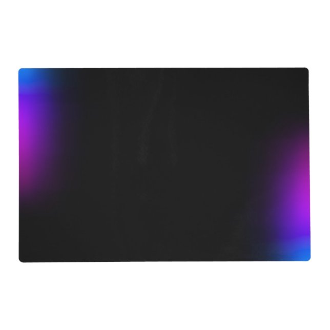 Black Violet Gradient Glow Placemat (Front)