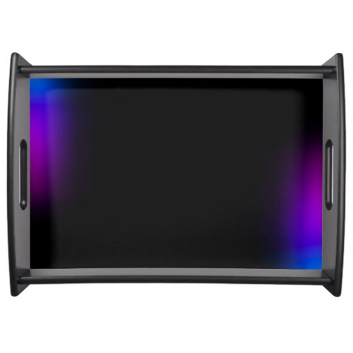 Black Violet Gradient Glow Serving Tray