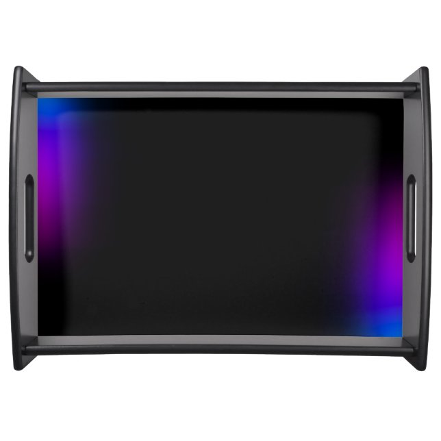 Black Violet Gradient Glow Serving Tray (Front)