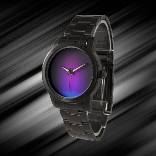 Black Violet Gradient Glow Watch