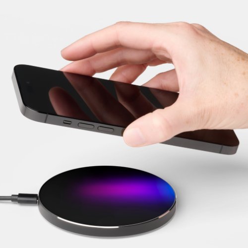 Black Violet Gradient Glow Wireless Charger