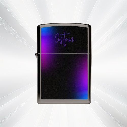 Black Violet Gradient Glow Zippo Lighter