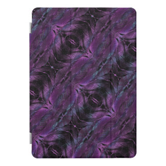 Black Violet Purple Feathered Diagonal Design iPad Pro Cover