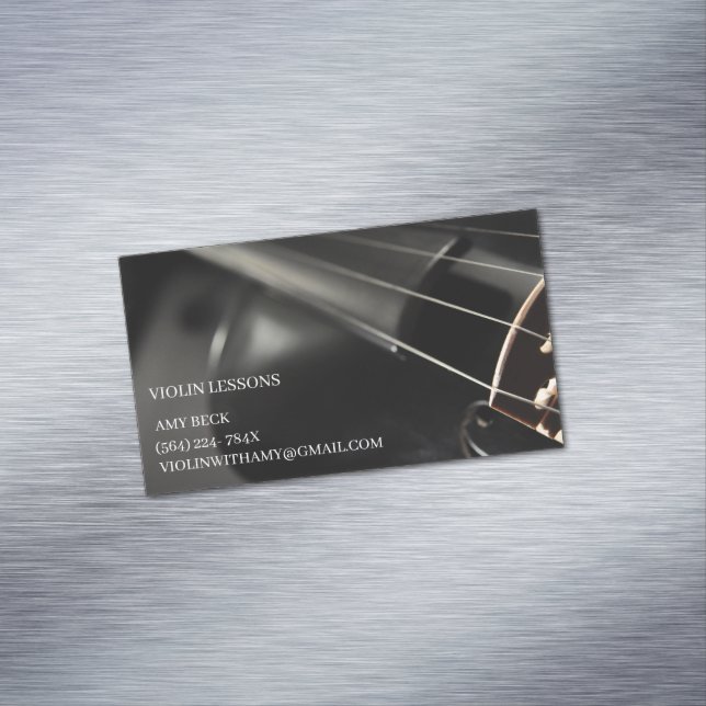 Black Violin Classical Musician/Music  Business Card Magnet (In Situ)