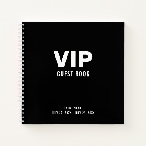 Black VIP Guest Book