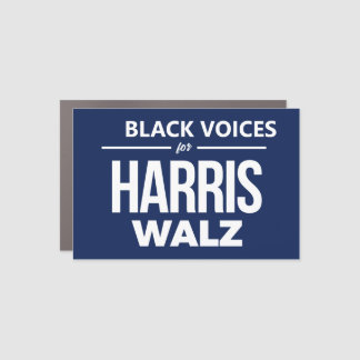 Black Voices for Harris Walz Car Magnet