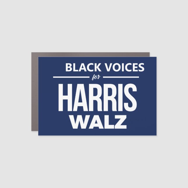 Black Voices for Harris Walz Car Magnet (Front)