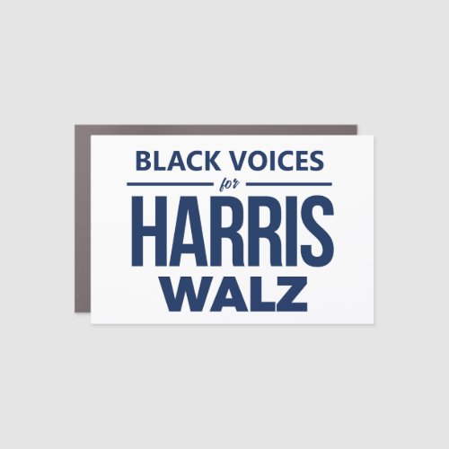 Black Voices for Harris Walz Car Magnet