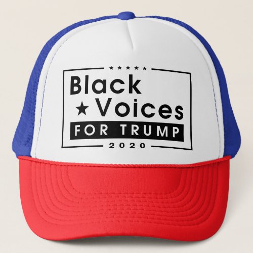 Black Voices For Trump 2020 Trucker Hat