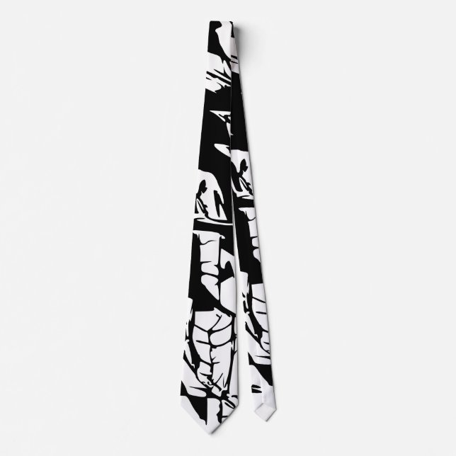 BLACK VOID NECK TIE (Front)