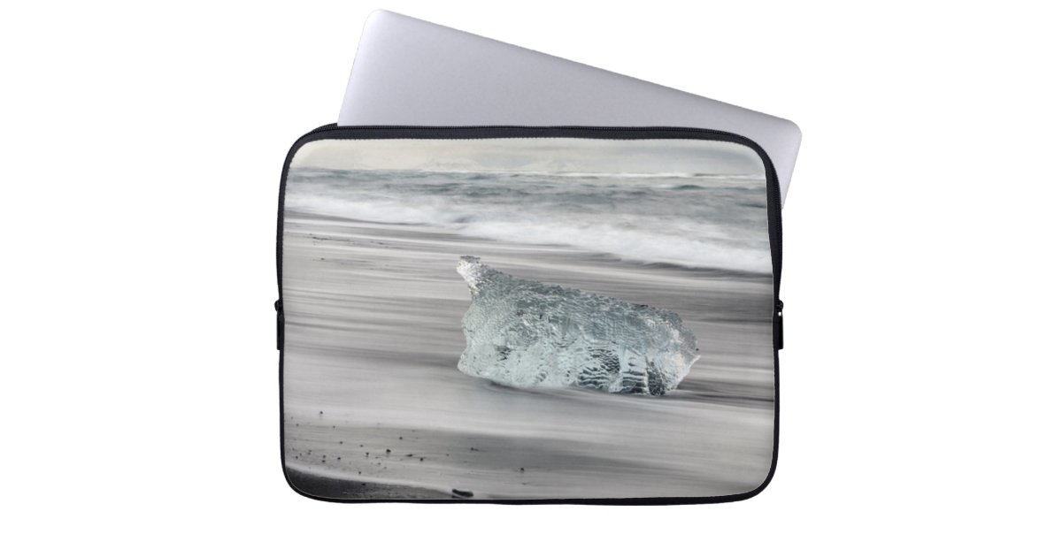 Black Volcanic Beach | Vatnajokull National Park Laptop Sleeve | Zazzle