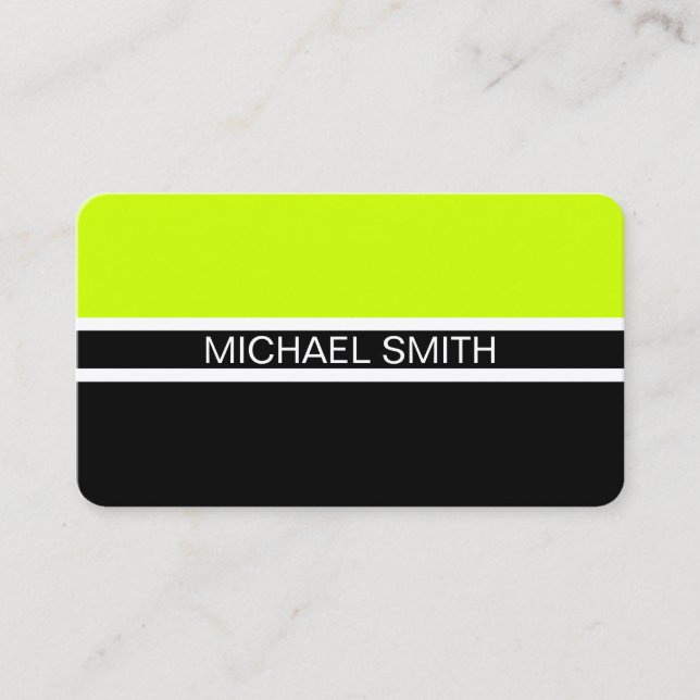 Black Volt Professional Elegant Modern Business Card (Front)